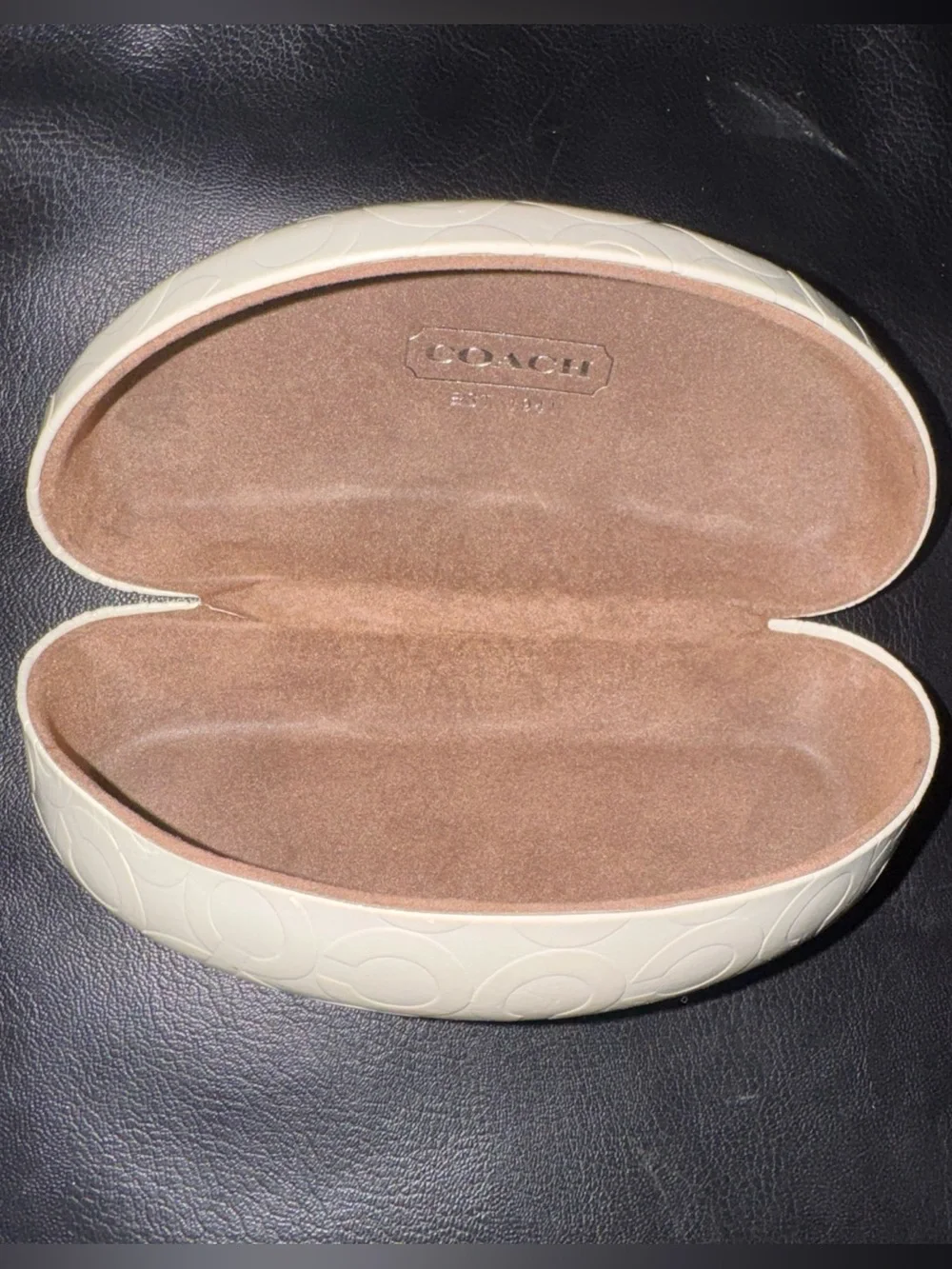Coach Sunglasses White Logo Clam Shell Hard Case Replacement Case